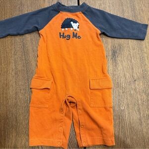 Gymboree, Orange & Navy 'Hug Me' Hedgehog Infant Romper